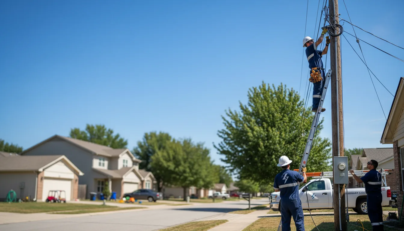 Residential electrician providing installation services in Farnhamville, IA